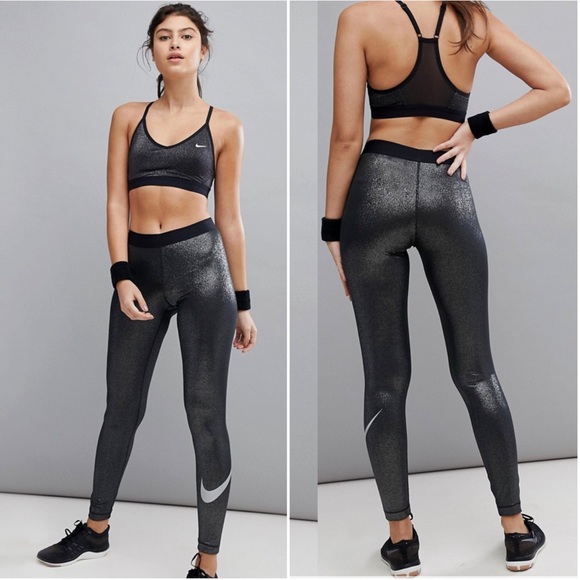Nike Pants - Nike Pro Training Leggings In Silver XS